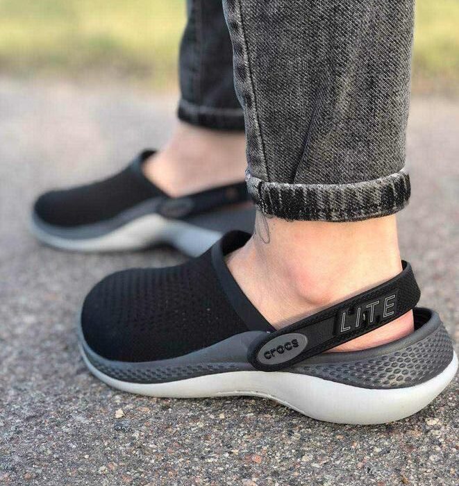 Crocs Literide 360 Clogs (Black Grey)