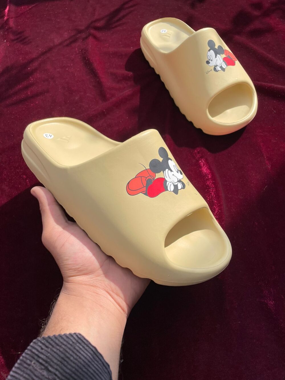 Adidas Yeezy Micky Mouse Slides (Desert Sand)