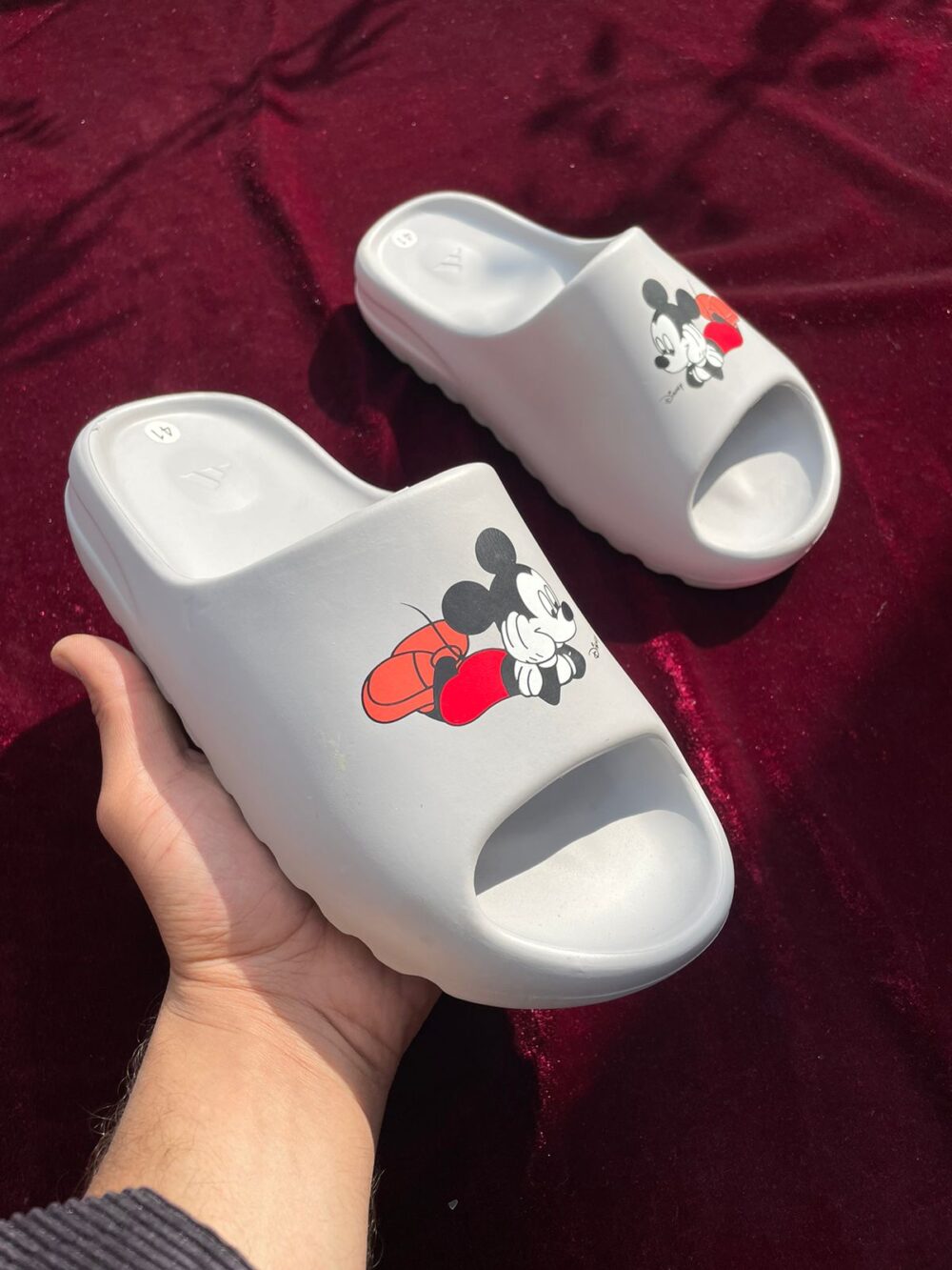 Adidas Yeezy Micky Mouse Slides (Silver)