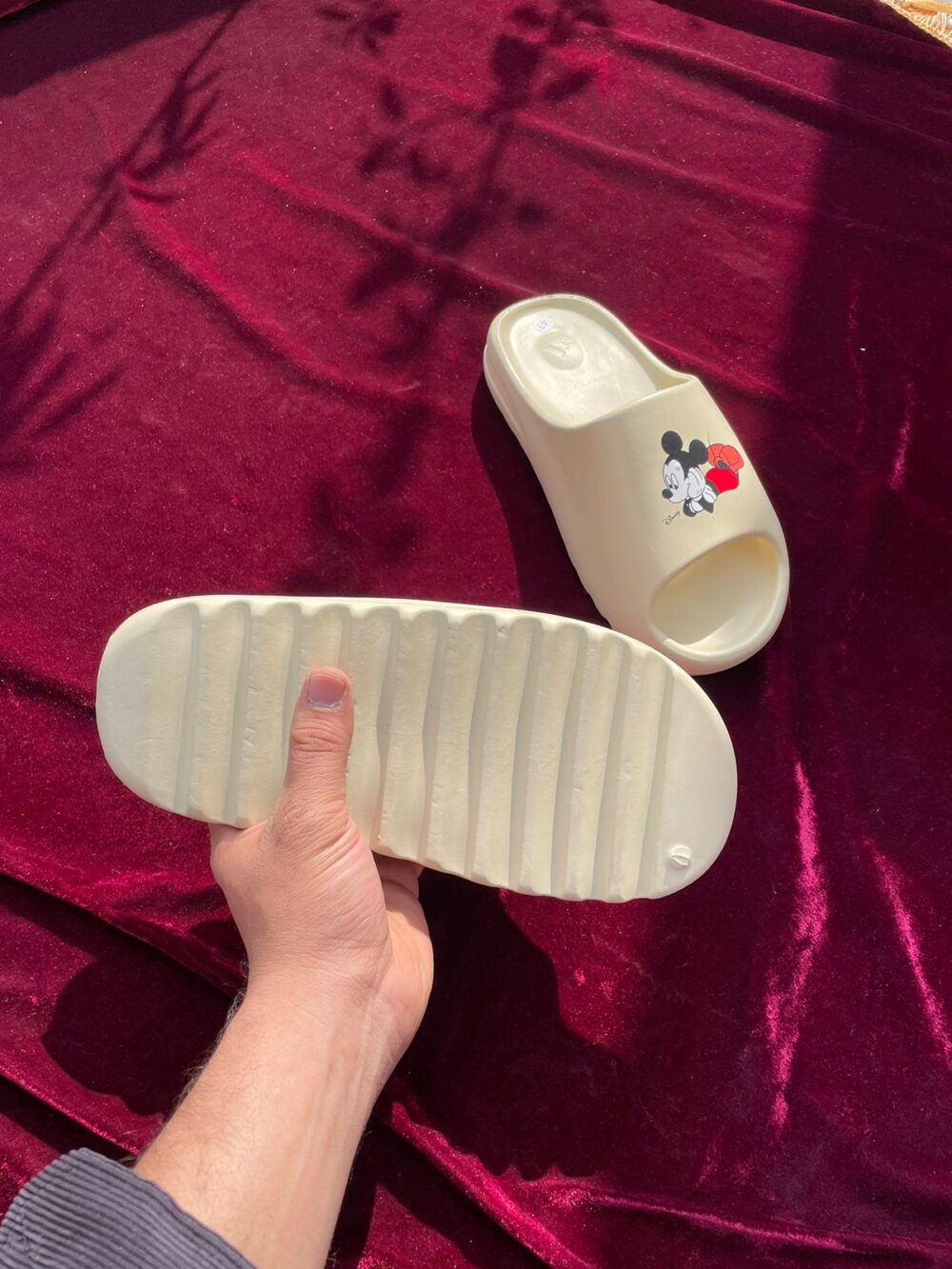 Adidas Yeezy Micky Mouse Slides (Bone) - Image 3