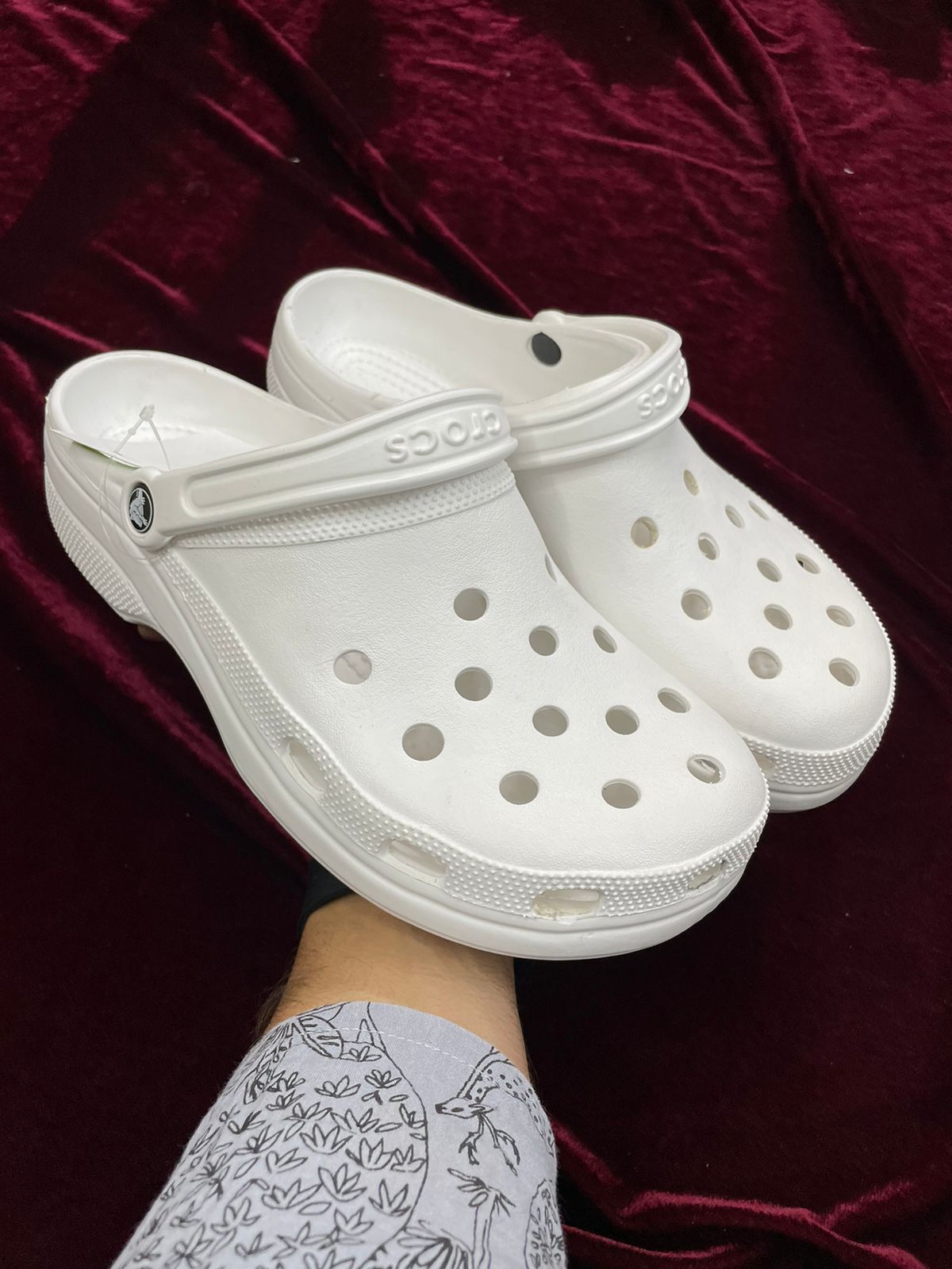 White Crocs Classic Clogs - Iconic Comfort, Hot Deal