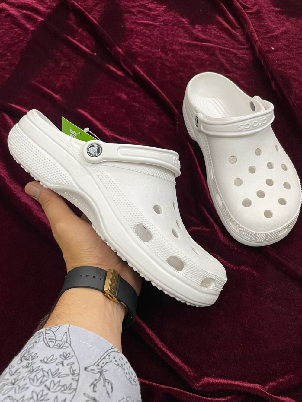 Crocs Classic Clogs (White) - Image 2