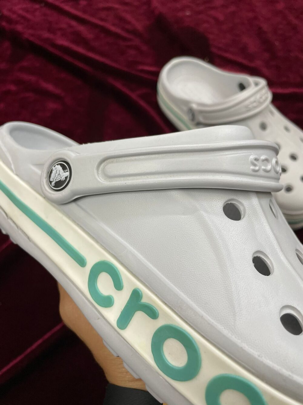 Crocs Bayaband Clogs (Light Grey Seagreen) - Image 3