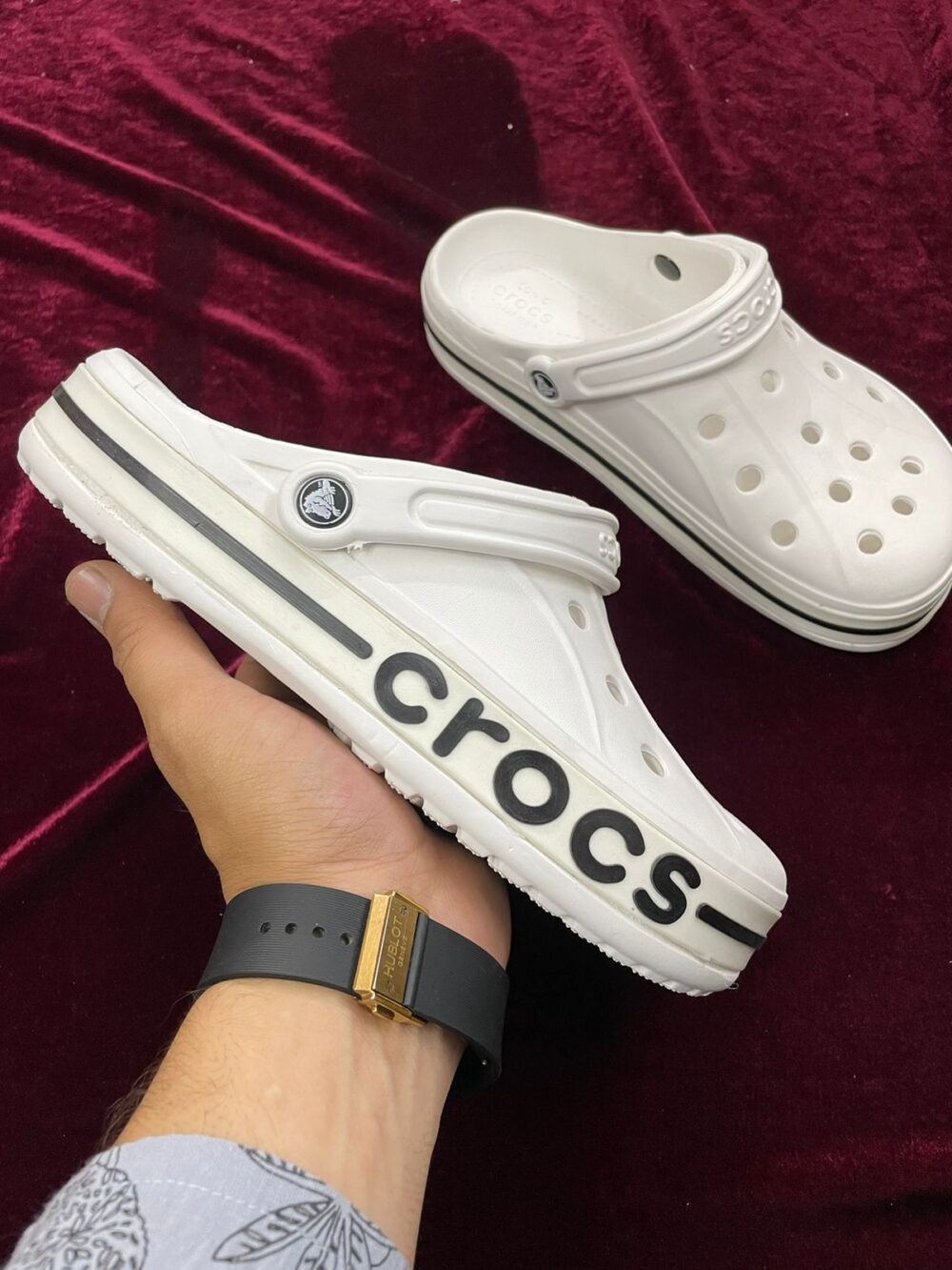 Crocs Bayaband Clogs (White) - Image 2