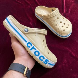 Crocs Bayaband Clogs (Beige Blue)