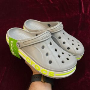 Crocs Bayaband Clogs (Light Grey Neon)