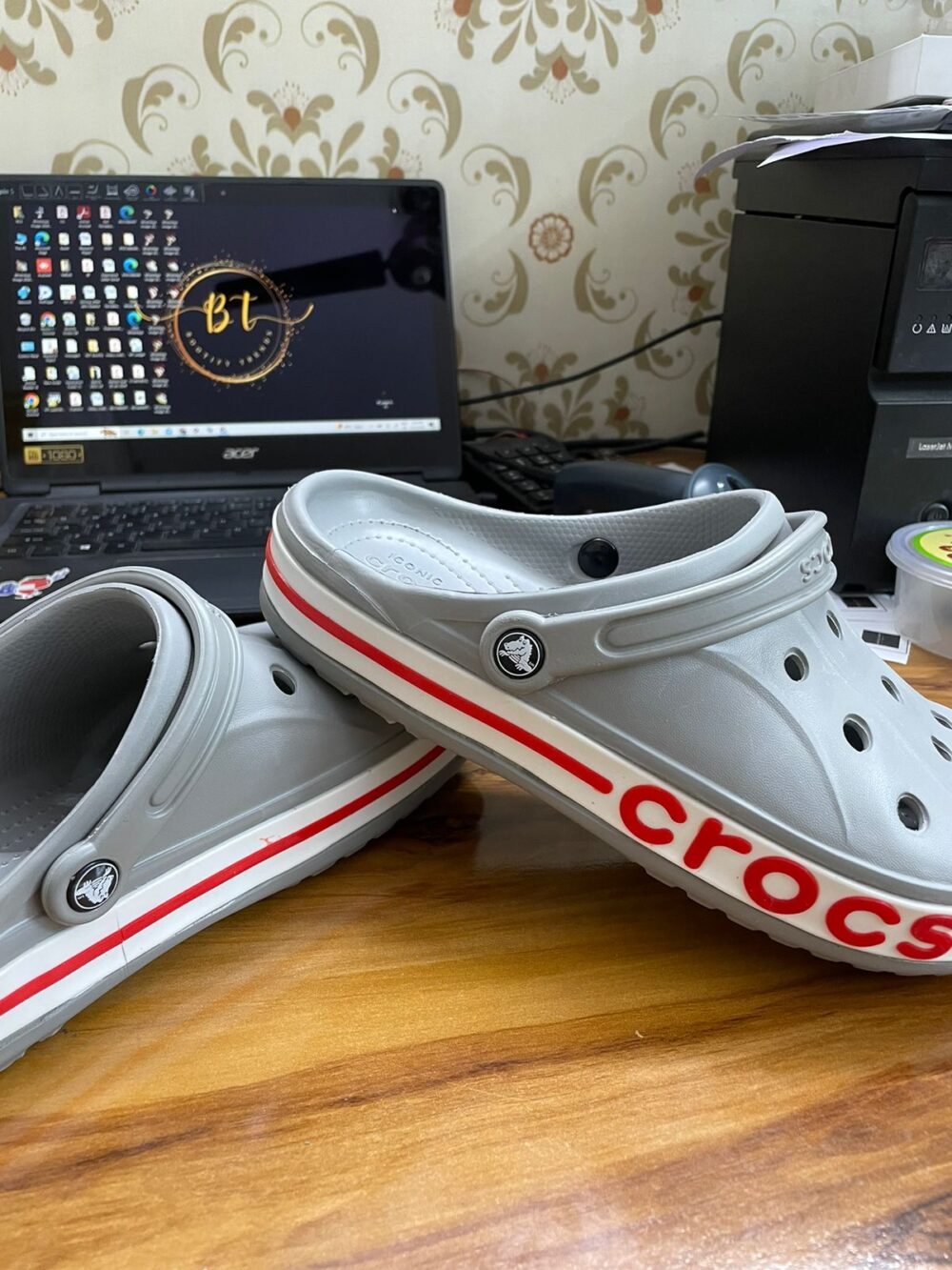 Crocs Bayaband Clogs (Grey Candy) - Image 3