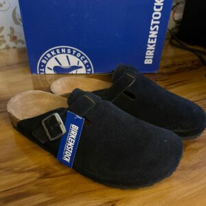 Birkenstock Boston Slides (Black)