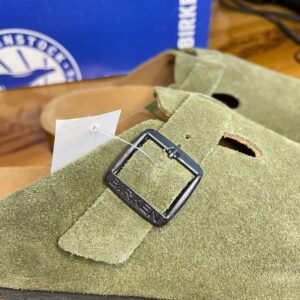 Birkenstock Boston Slides (Suede Green)