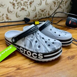 Crocs Bayaband Printed Clogs (Grey Black)