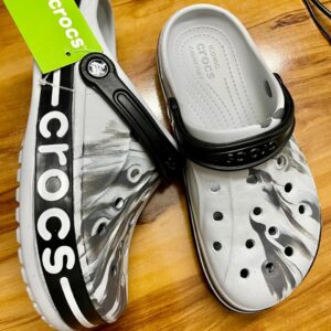 Crocs Bayaband Printed Clogs (Grey Black)