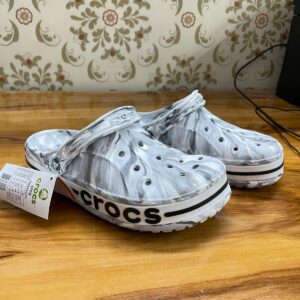 Crocs Bayaband Printed Clogs (Grey White)