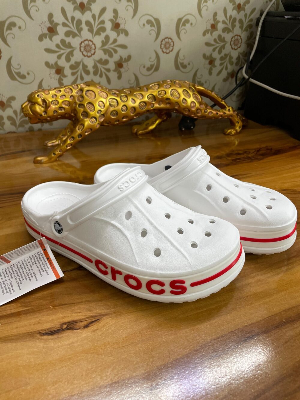 Crocs Bayaband Clogs (White Red)