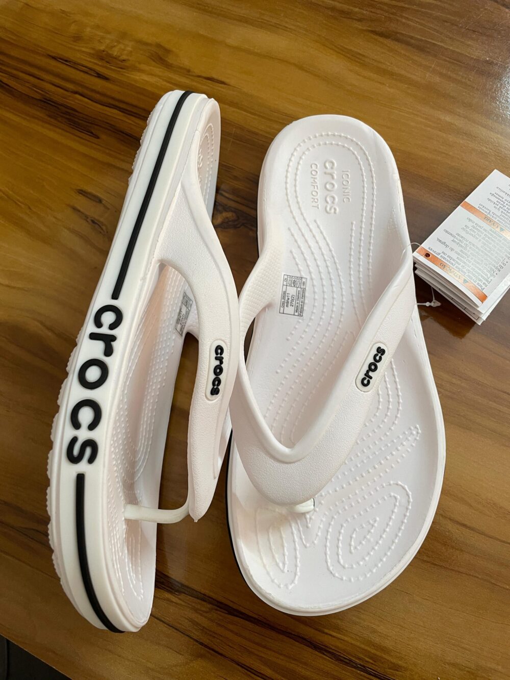 Crocs Bayaband Flip-Flops (White) - Image 2