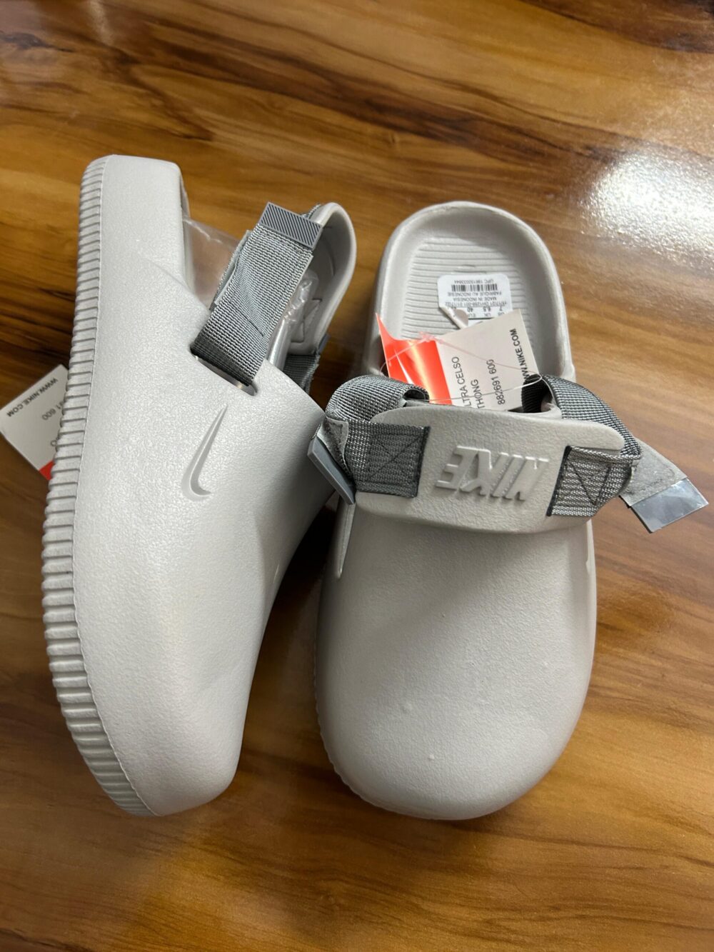 Nike Calm Mules (Light Grey) - Image 2