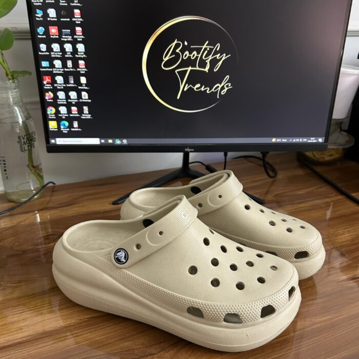Crocs Classic Crush Clogs (Beige)