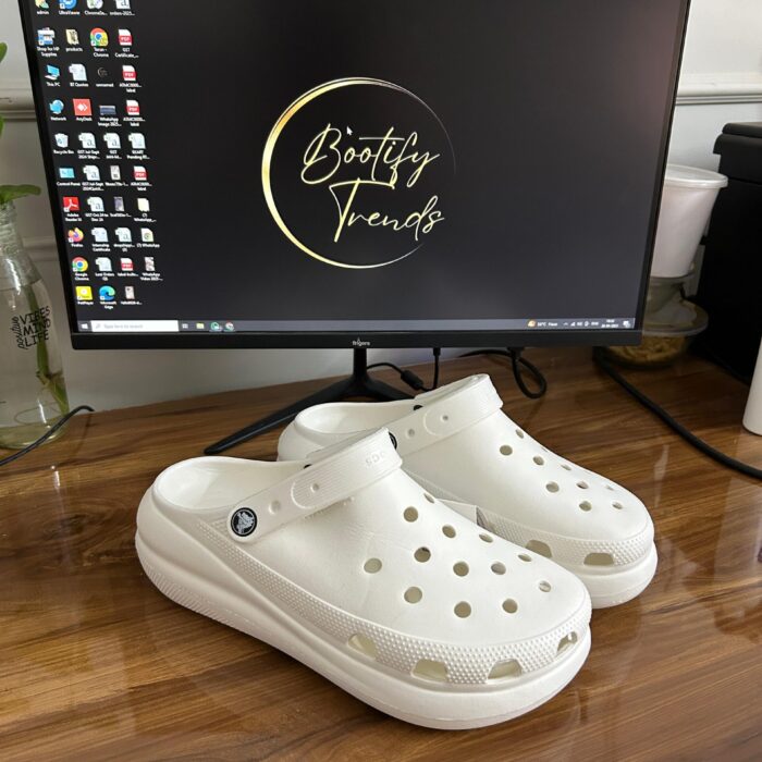 Crocs Classic Crush Clogs (White)
