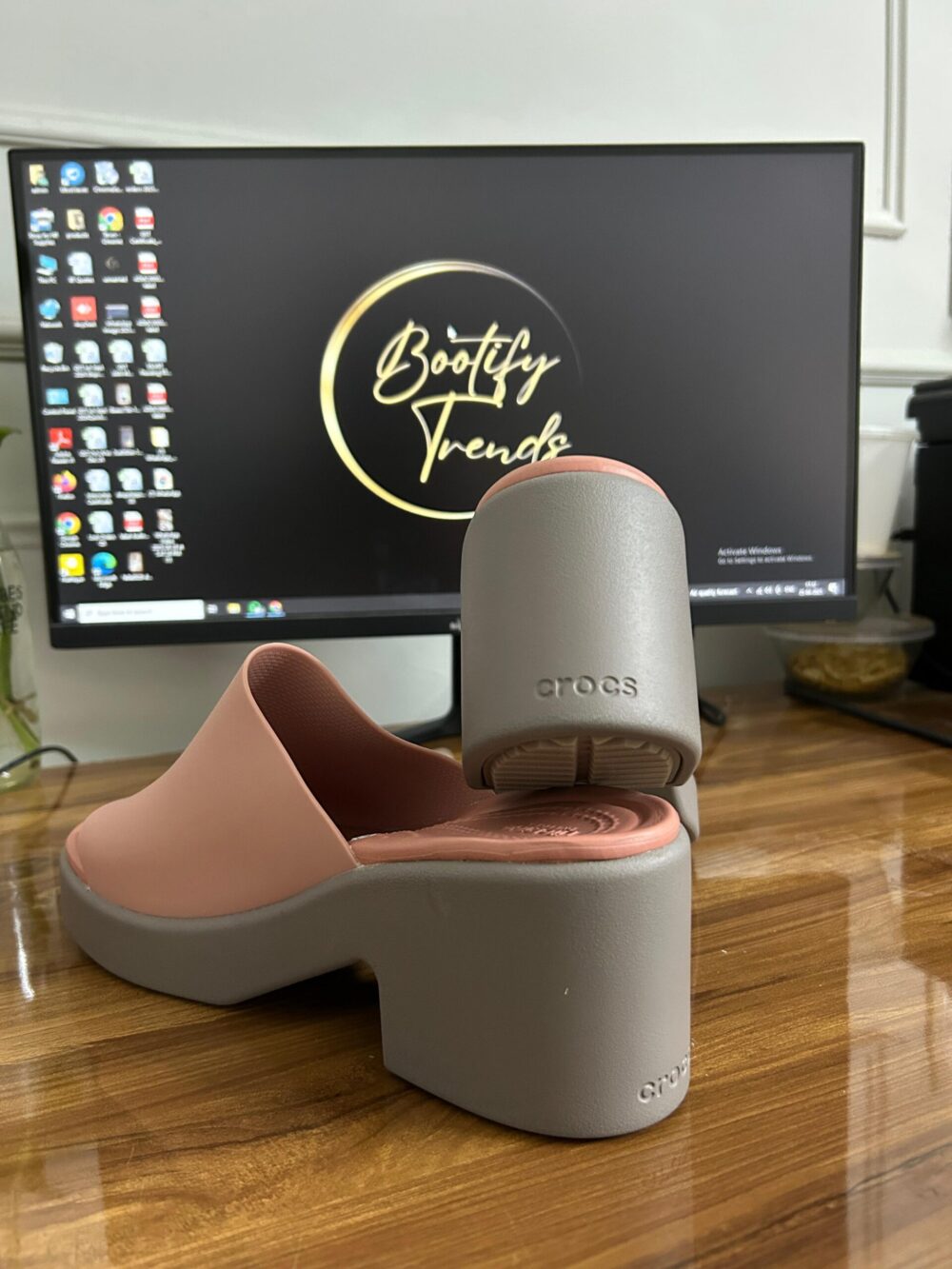 Crocs Brooklyn Women Heels (Peach) - Image 3