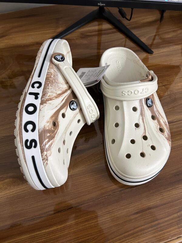 Crocs Bayaband Printed Clogs (Beige) - Image 2
