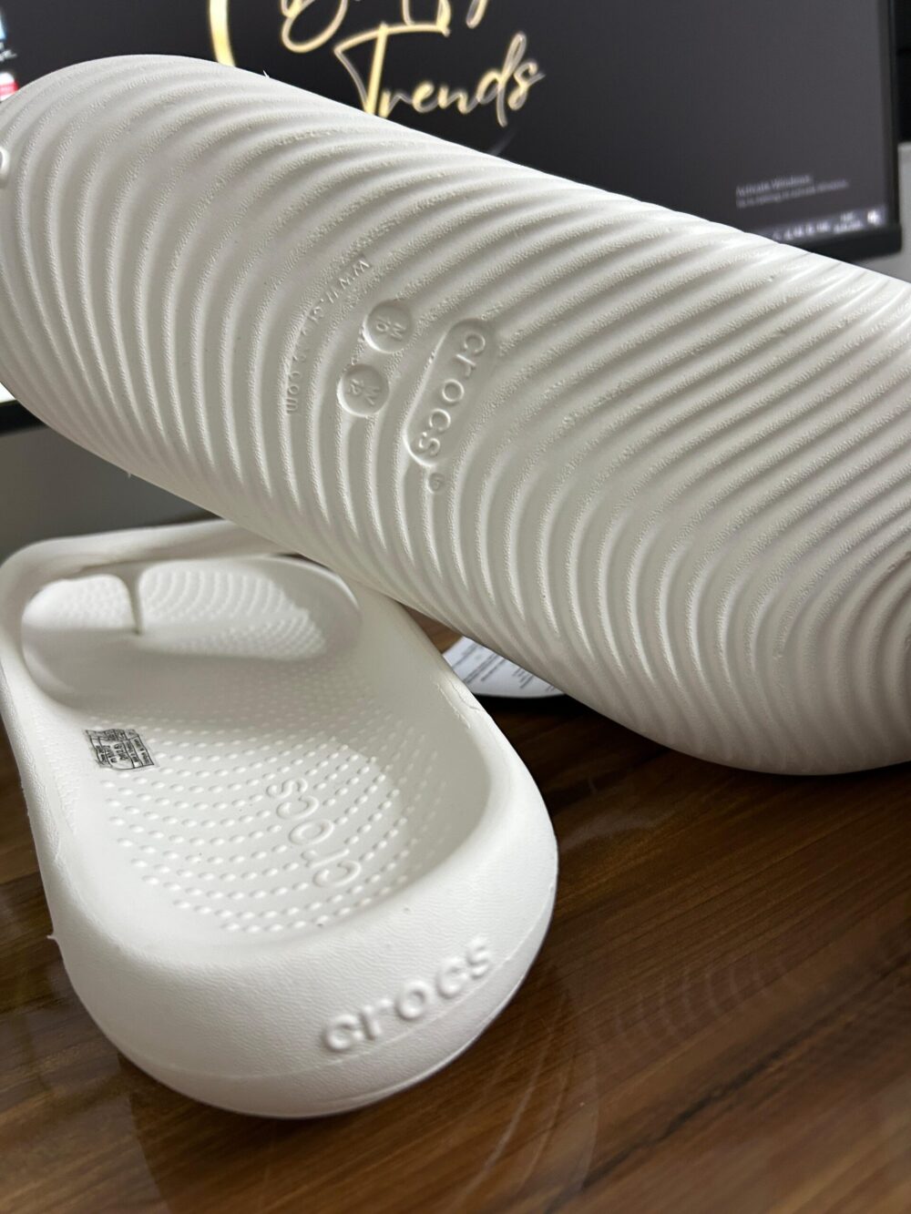 Crocs Mellow Flip Flops (White) - Image 3
