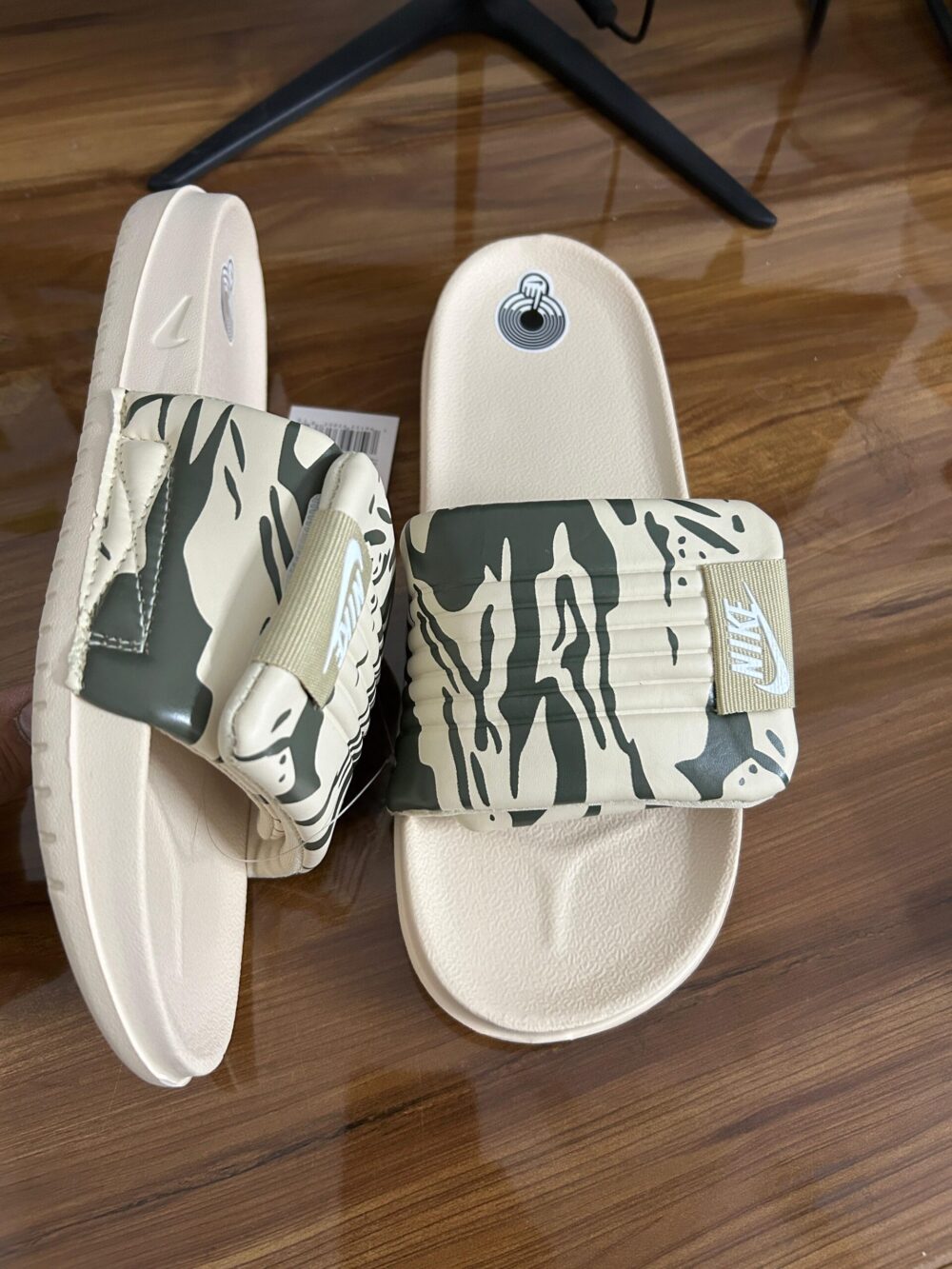 Nike Off Court Adjust Printed Slides (Beige) - Image 2
