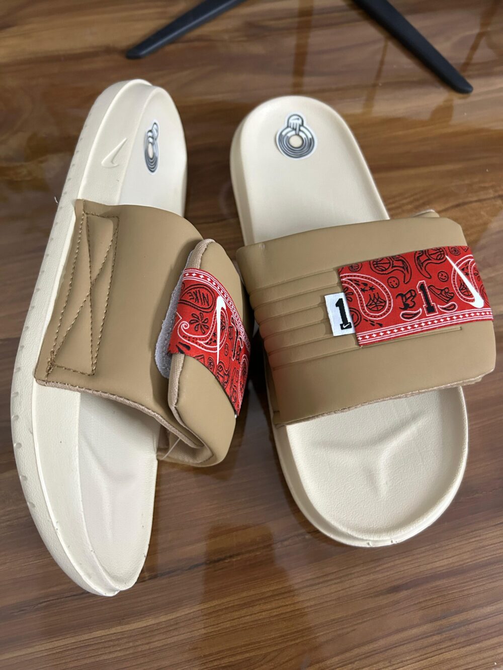 Nike Off Court Adjust Slides (Beige) - Image 2