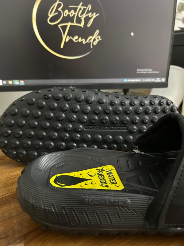 Under Armour Project Rock 3 Slides (Black White) - Image 3