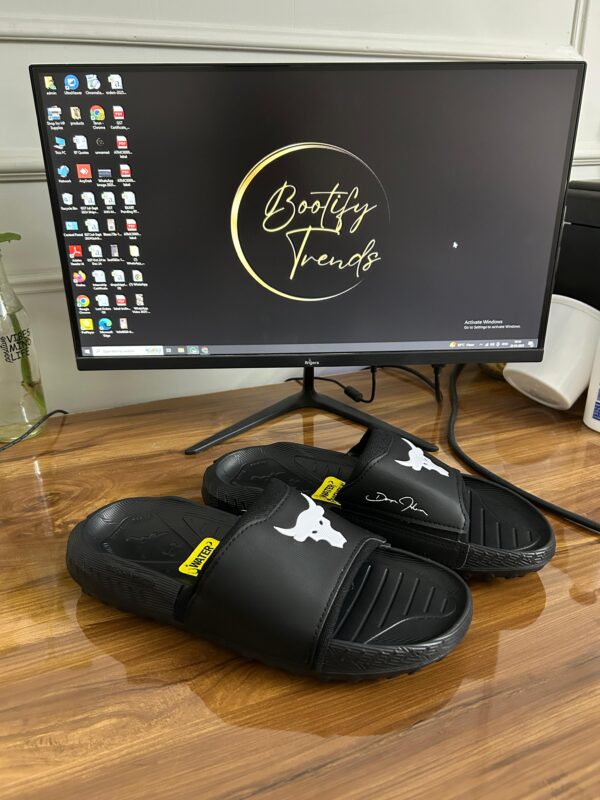 Under Armour Project Rock 3 Slides (Black White)