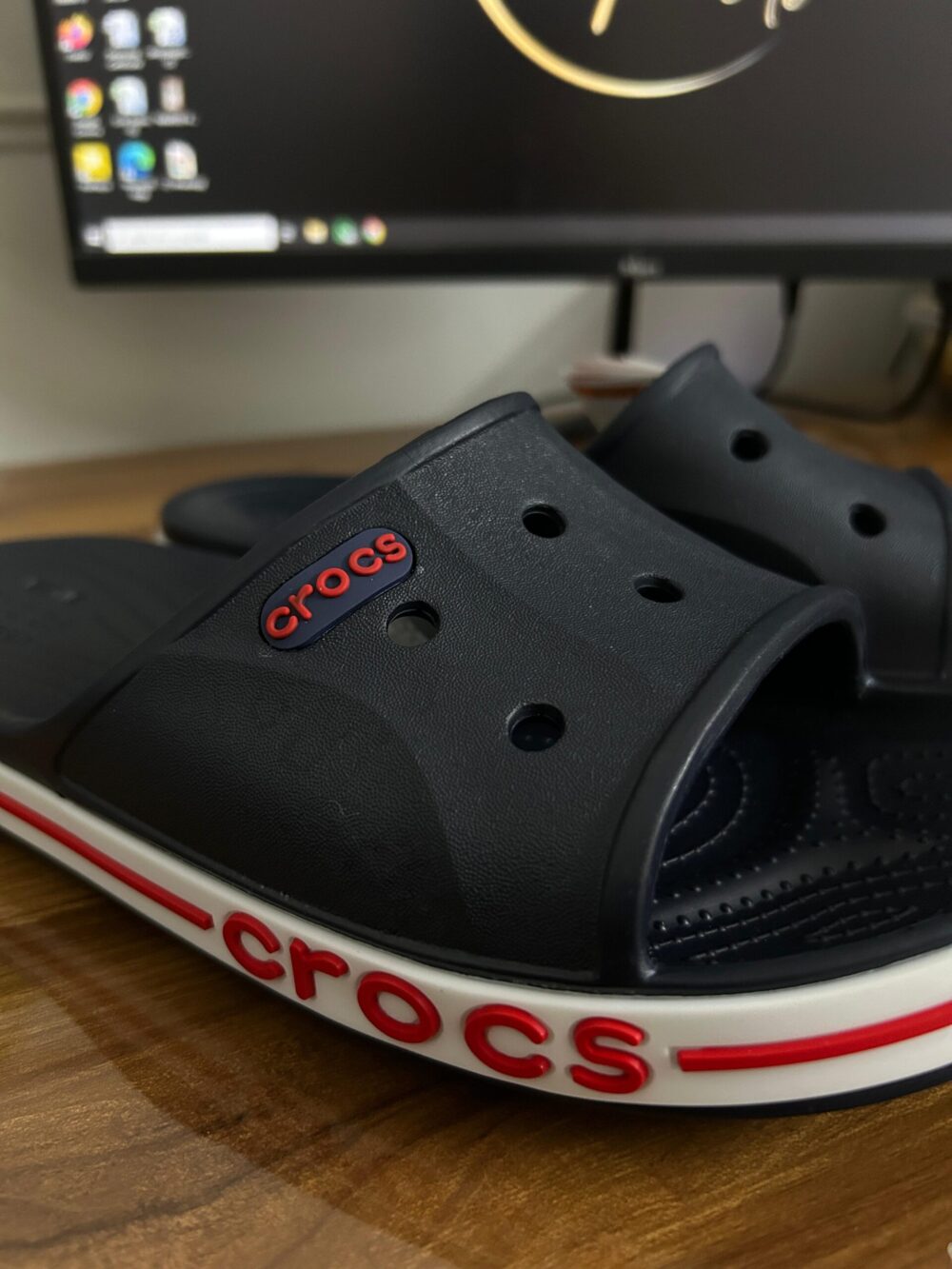 Crocs Bayaband Slides (Navy) - Image 2