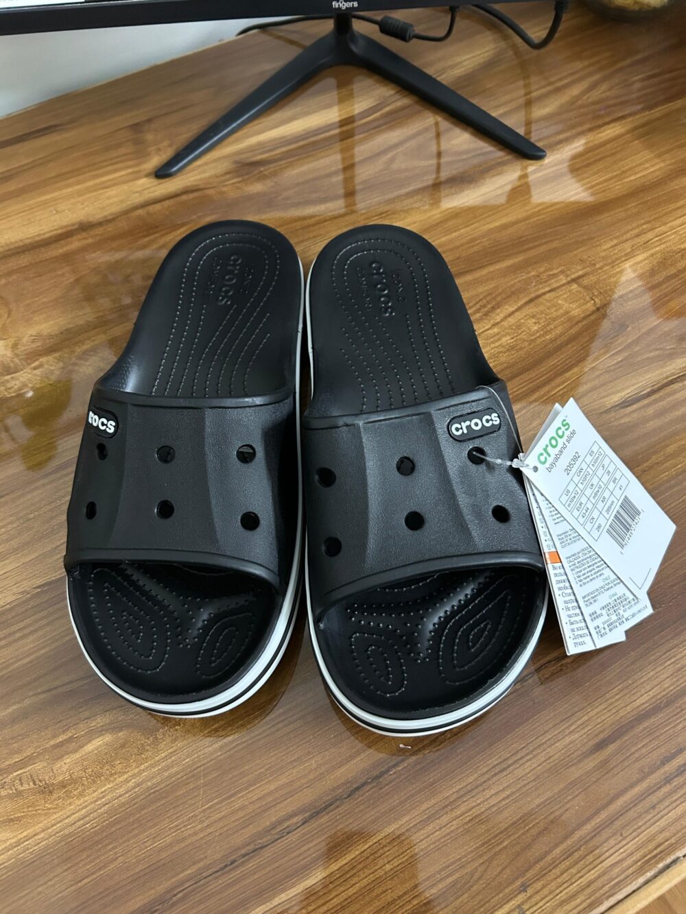 Crocs Bayaband Slides (Black) - Image 3