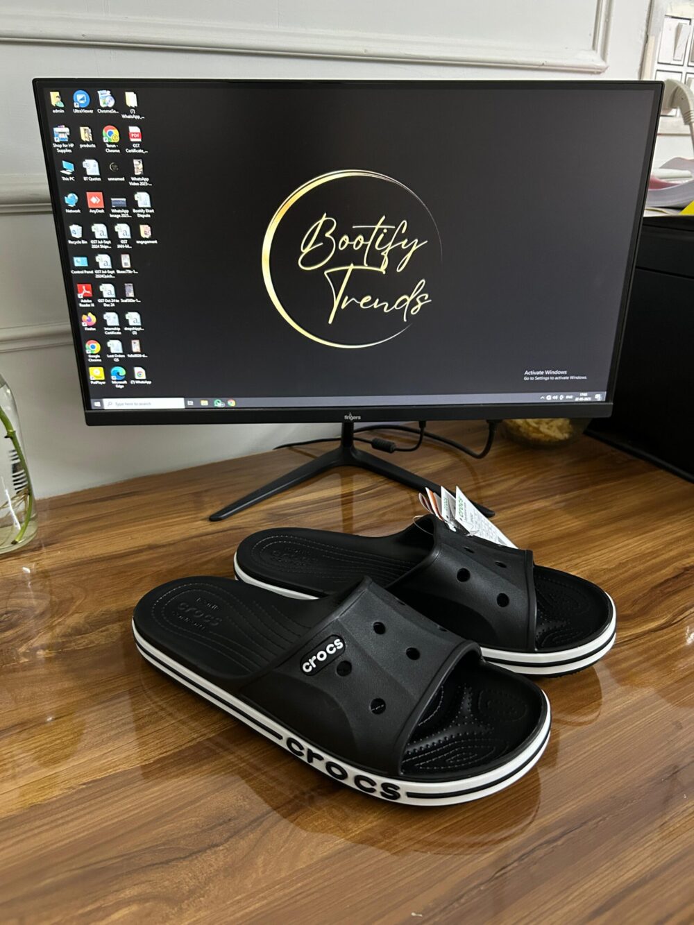 Crocs Bayaband Slides (Black)
