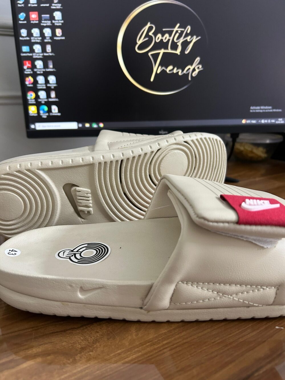 Nike Off Court Adjust Slides #1 (Beige) - Image 3