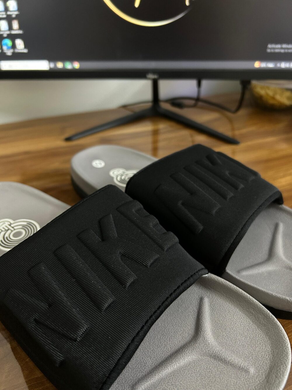 Nike Off Court Slides (Black/Grey) - Image 2
