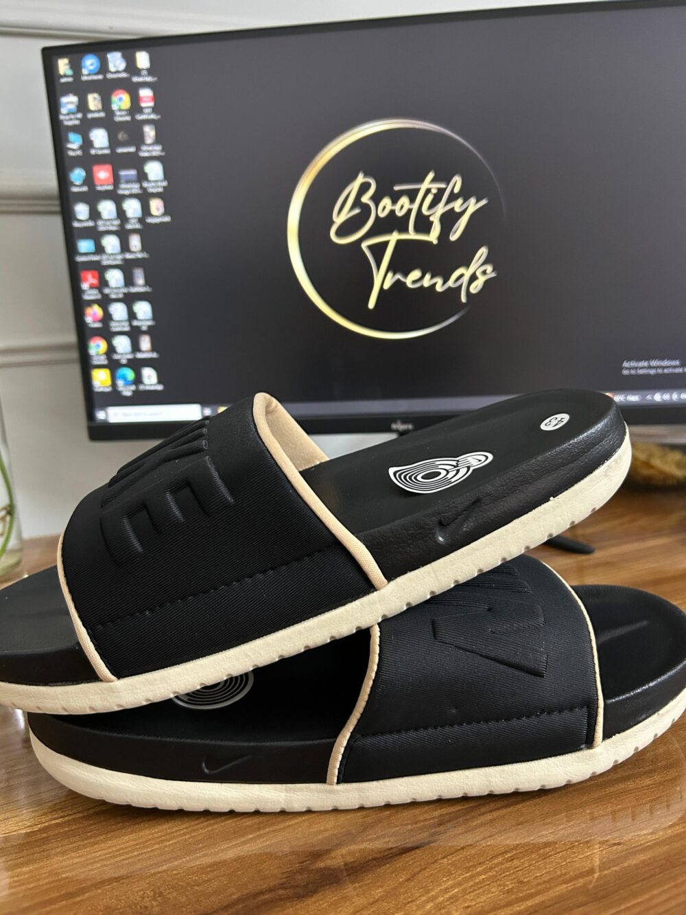 Nike Off Court Slides (Black/Beige) - Image 3