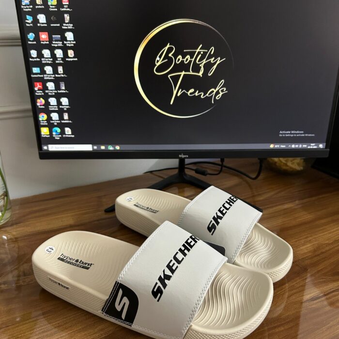Skechers Hyper Burst Recovery Slides (Off-White) (Copy)