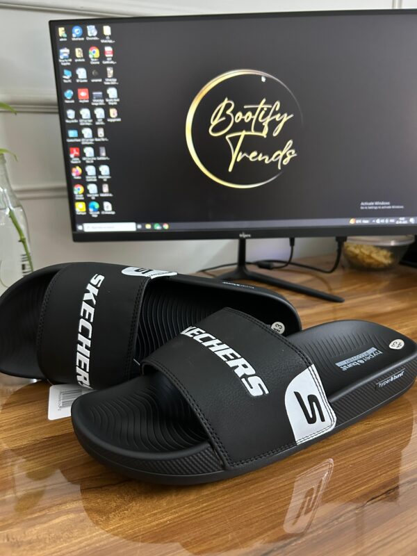 Skechers Hyper Burst Recovery Slides (Black) - Image 2