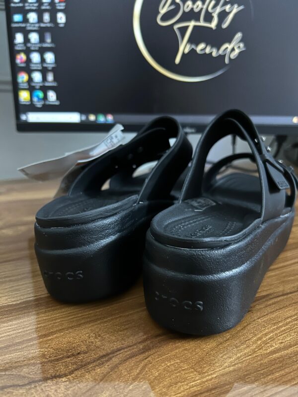 Crocs Brooklyn Low Wedge Sandal (Black) - Image 3
