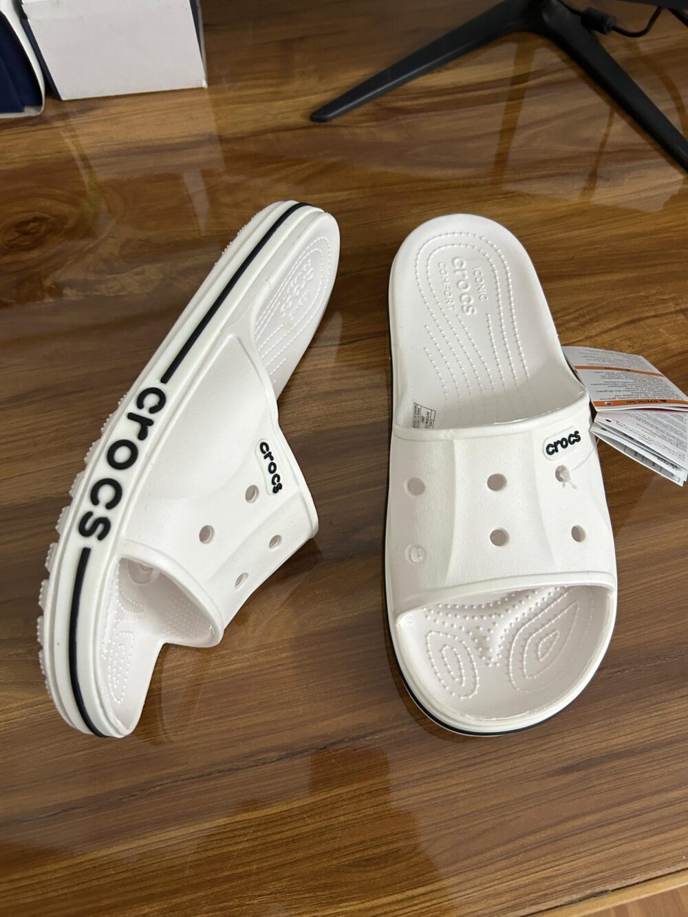 Crocs Bayaband Slides (White) - Image 2