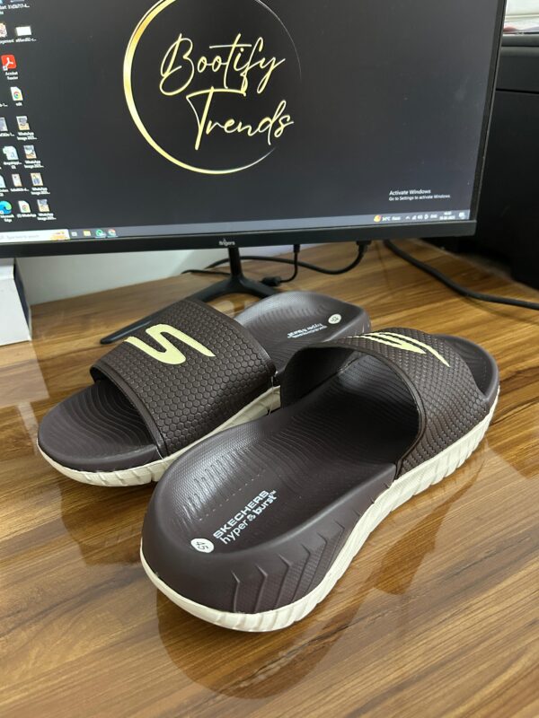 Skechers Hyper Burst Recovery Slide Wild Side (Brown) - Image 2