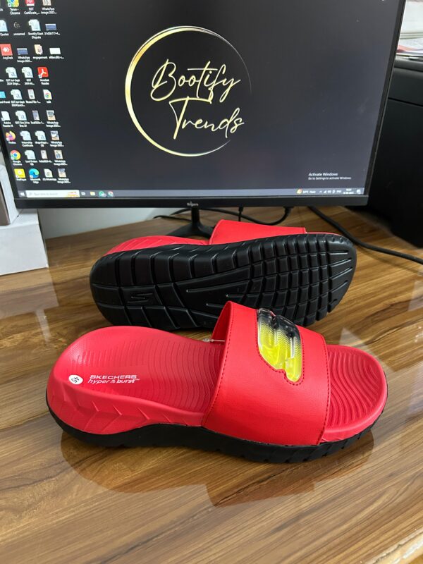 Skechers Hyper Burst Recovery Slide Wild Side (Red) - Image 3