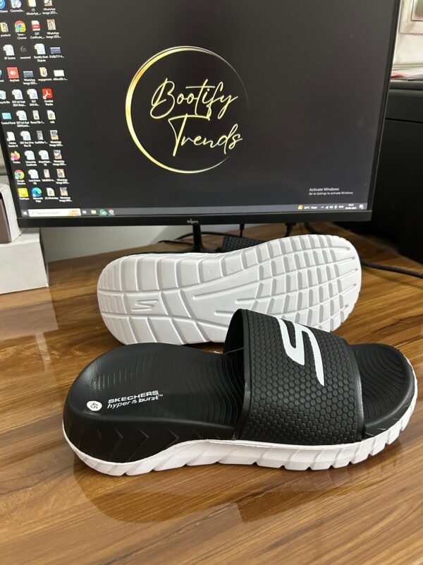 Skechers Hyper Burst Recovery Slide Wild Side (Black) - Image 3