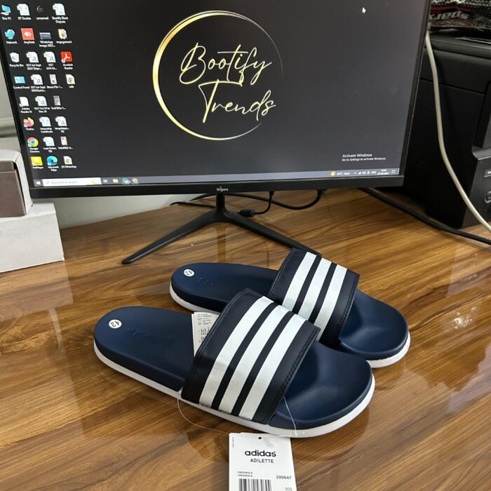 Adidas Adilette Slides (Navy)