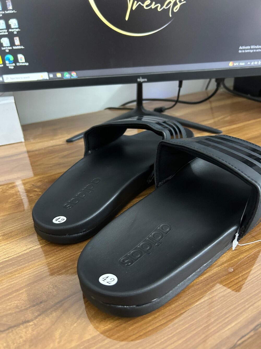 Adidas Adilette Slides (Full Black) - Image 2