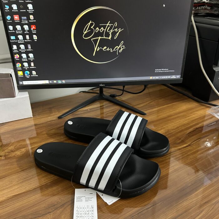Adidas Adilette Slides (Black/White)