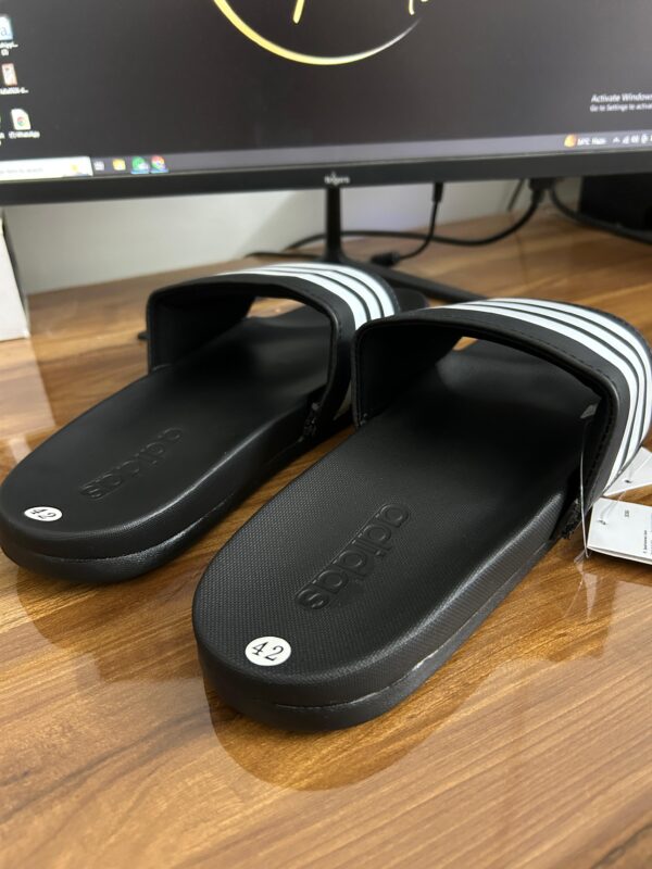 Adidas Adilette Slides (Black/White) - Image 2