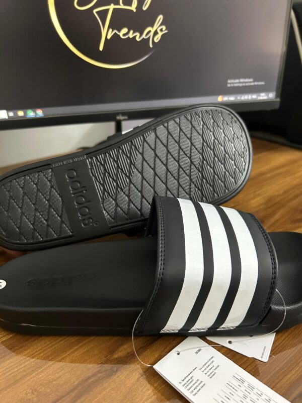 Adidas Adilette Slides (Black/White) - Image 3