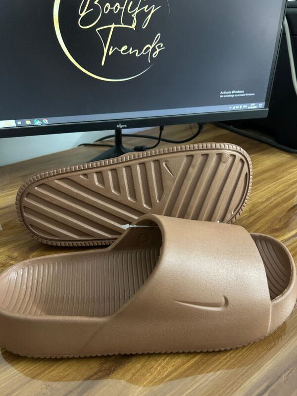 Nike Calm Slides (Brown) - Image 3