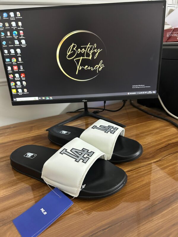 MLB LA Slides (White/Black)