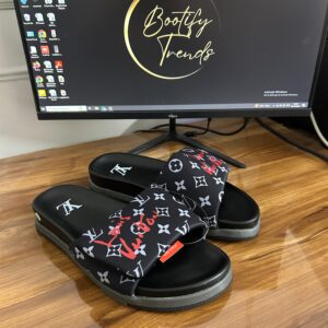 Louis Vuitton Monogram Slides (Black)