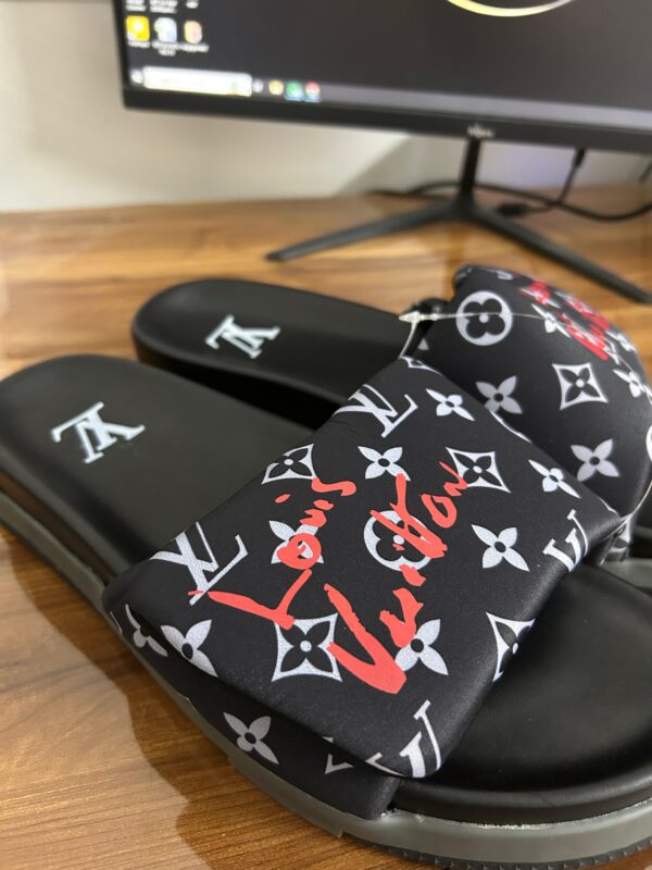 Louis Vuitton Monogram Slides (Black) - Image 2